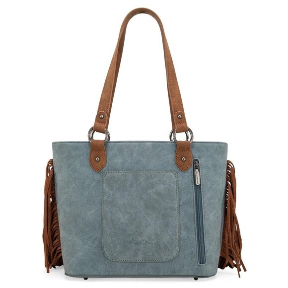 Montana West Embroidered Concealed Carry Tote with Wallet Set - Picture 3 of 13